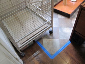 vinyl flooring for under the cage