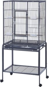Panama Black Powder Coated Flight Cage (24"L x 17"W x 53"H)