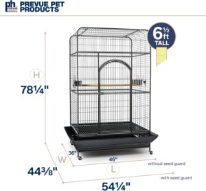 Prevue Pet Products Empire Bird Cage, X-Large, Black Hammertone,46" L x 36" W x 78 1/4" H